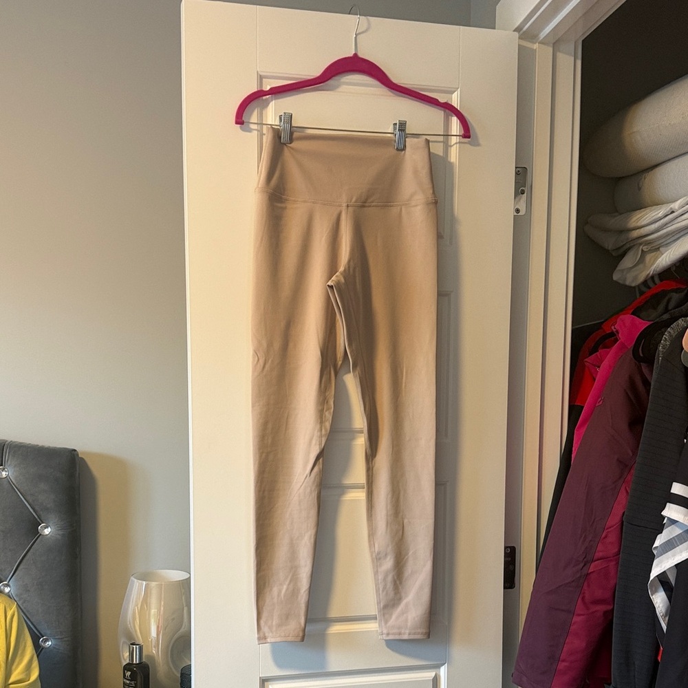 Women's Beige High-Waist Leggings